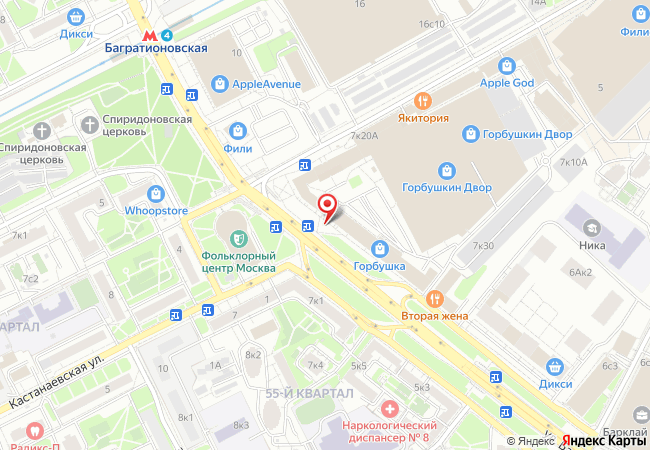 Карта: Горбушкин двор, ул. Барклая 8, Москва